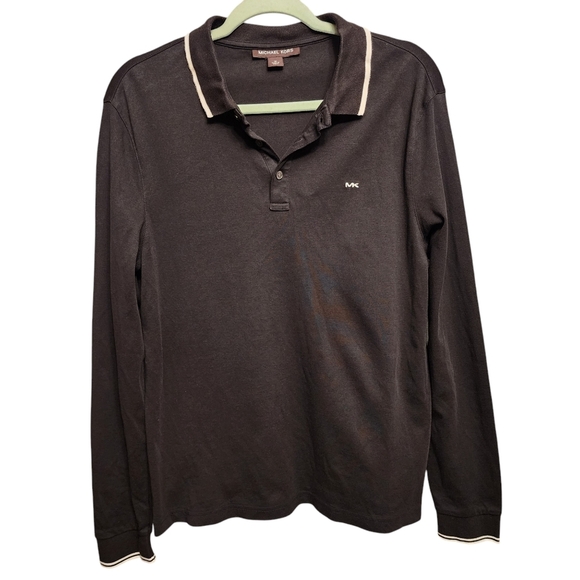 Michael Kors Greenwich Black Men's Polo Shirt M - Picture 2 of 9